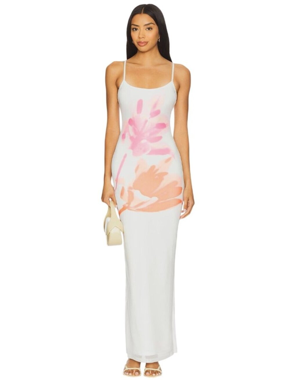 superdown Jobelle Maxi Dress in White Multi X-Small New Womens Long Gown